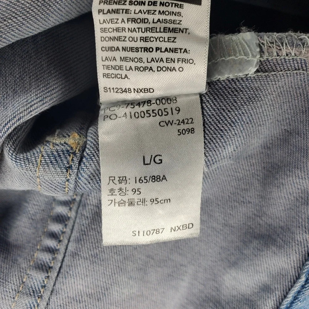 Levi's Strauss Signature Womens L Light-Wash DenimClassic Trucker Jean Jacket
